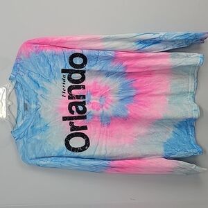 Orlando Florida tie dye long sleeve tee